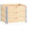 Collares De Caja De Pallet 3 Uds Madera Maciza De Pino 60x80 Cm Vidaxl