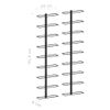 Botelleros De Pared Para 18 Botellas 2 Unidades Hierro Negro Vidaxl