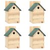 Casa Para Pájaros 4 Unidades Madera De Abeto 23x19x33 Cm Vidaxl