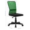 Silla De Oficina De Tela De Malla Negra Y Verde 44x52x100 Cm Vidaxl