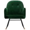 Silla De Comedor De Terciopelo Verde Oscuro Vidaxl