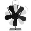 Ventilador De Estufa Accionado Por Calor 5 Aspas Negro Vidaxl