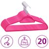 Juego De Perchas Ropa 20 Uds Antideslizantes Terciopelo Rosa Vidaxl