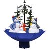 Árbol De Navidad Con Nieve Con Base De Paraguas Pvc Azul 75 Cm Vidaxl