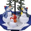 Árbol De Navidad Con Nieve Con Base De Paraguas Pvc Azul 75 Cm Vidaxl