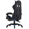 Rogal Silla Gaming Con Reposapiés Cuero Sintético Azul Y Negro Rogal