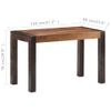 Mesa De Comedor Madera Maciza De Mango Rugosa 120x60x76 Cm Vidaxl