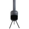 Chimenea De Jardín Con Parrilla Bbq Fuego Grande Negra Redfire