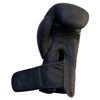 Guantes De Boxeo De Cuero De Búfalo Negro 12oz