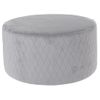 Puf De Terciopelo Gris Claro 58x30 Cm Home&styling