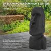 Estatua Moai Isla De Pascua Rapa Nui Tiki Jardín Antracita