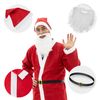 Disfraz De Papá Noel 5 Piezas Rojo/blanco De Poliéster Talla Única