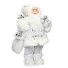 Papá Noel Deco Figura Blanco 37cm Con Bolsa De Regalo Ecd Germany