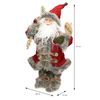 Figura Deco Papá Noel 37cm Alto Abrigo Rojo/gris Ecd Germany