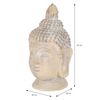 Cabeza De Buda Figura De Piedra Artificial 55cm Beige/gris Ecd Germany