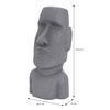 Estatua De La Cabeza De Moai Rapa Nui Tiki 56cm Gris Ecd Germany