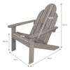 Silla De Jardín Adirondack De Madera 92,5x69,58x89cm Ecd Germany