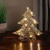 Árbol Navideño 20 Luces Led Con Temporizador Automático Dorado Ø30 Cm