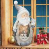 Figura Decorativa De Papá Noel Iluminación Led 52cm Blanco Ecd Germany