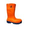 Bota Alta De Goma Impermeable Naranja Para Trabajos Thermo S5