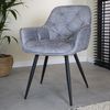 Silla Del Comedor De Tela Audrey 53 X 54 X 86 Cm - Gris