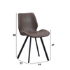 Silla Del Comedor Polipiel Barry 55 X 44 X 80 Cm - Gris Pardo