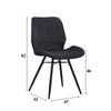 Silla Del Comedor De Tela Beau 82 X 55 X 47 Cm - Negro