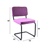 Silla De Comedor De Tela Remo 56 X 52 X 85 Cm - Violeta