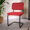 Silla De Comedor De Tela Remo 56 X 52 X 85 Cm - Rojo