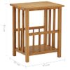 Mesa Revistero Madera Maciza De Roble 45x35x55 Cm Vidaxl