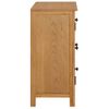 Aparador De Madera Maciza De Roble 70x35x75 Cm Vidaxl