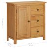 Aparador De Madera Maciza De Roble 70x35x75 Cm Vidaxl