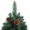 Árbol De Navidad Delgado Madera Auténtica Y Piñas Pvc 150 Cm Vidaxl
