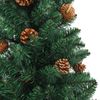 Árbol De Navidad Delgado Madera Auténtica Y Piñas Pvc 150 Cm Vidaxl