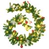 Guirnalda De Navidad Con Luces Led Pvc Verde 2,7 M Vidaxl