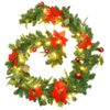 Guirnalda De Navidad Con Luces Led Pvc Verde 2,7 M Vidaxl