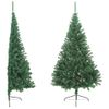 Medio Árbol De Navidad Artificial Con Soporte Pvc Verde 180 Cm Vidaxl