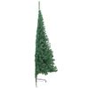 Medio Árbol De Navidad Artificial Con Soporte Pvc Verde 180 Cm Vidaxl