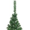 Medio Árbol De Navidad Artificial Con Soporte Pvc Verde 180 Cm Vidaxl