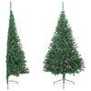 Medio Árbol De Navidad Artificial Con Soporte Pvc Verde 210 Cm Vidaxl