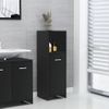 Armario De Baño Madera Contrachapada Negro 30x30x95 Cm Vidaxl