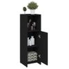 Armario De Baño Madera Contrachapada Negro 30x30x95 Cm Vidaxl