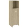 Armario De Baño Madera Contrachapada Color Roble 30x30x95 Cm Vidaxl