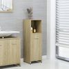 Armario De Baño Madera Contrachapada Color Roble 30x30x95 Cm Vidaxl