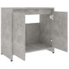 Armario De Baño Madera Contrachapada Gris Hormigón 60x33x61 Cm Vidaxl