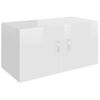 Rogal Armario De Pared Aglomerado Blanco Brillante 80x39x40 Cm Rogal