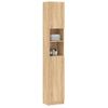 Armario Baño Madera Contrachapada Color Roble 32x25,5x190 Cm Vidaxl