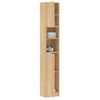 Armario Baño Madera Contrachapada Color Roble 32x25,5x190 Cm Vidaxl