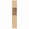 Armario Baño Madera Contrachapada Color Roble 32x25,5x190 Cm Vidaxl