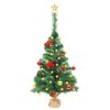 Árbol De Navidad Preiluminado Con Luces Y Bolas Verde 64 Cm Vidaxl